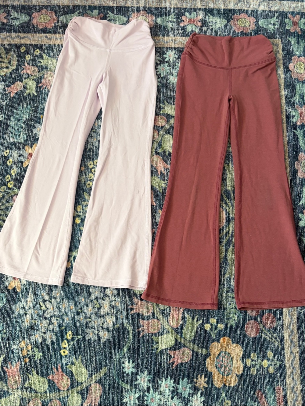 Old Navy Kids Flared Leggings in Light Pink and Dusty Rose